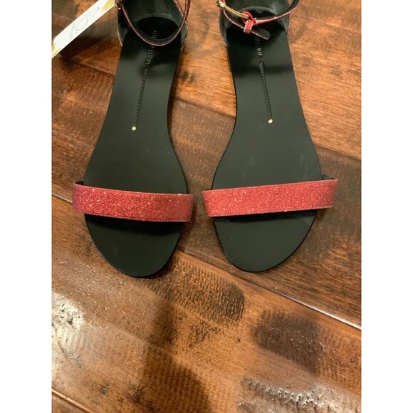 Stella Luna Red Glitter Strap Sandals, Size 7 (US) 37 (IT) NEW! - Picture 5 of 8